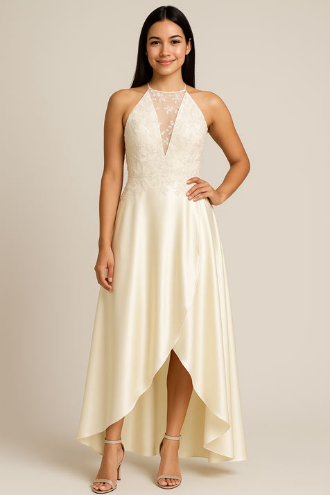 vestidos de egresados blancos